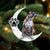 Boxer Dog Sit On The Moon Ornament - Custom Dog Acrylic Christmas Ornament Personalized Memorial Ornament for Dog