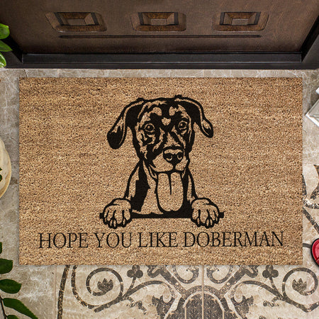 Hope You Like Doberman Coir Doormat Funny Dog Lover Gift For Outdo