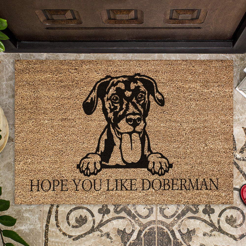Hope You Like Doberman Coir Doormat Funny Dog Lover Gift For Outdo