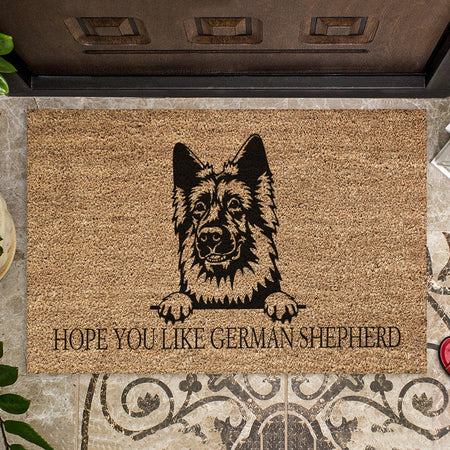 Funny Doormat: Hope You Like German Shepherd Dog Lover Gift, Coir